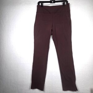 Athleta Wander Slim Ankle Pant Burgundy Women's Sz‎ 8 Pockets Side Zip Taper